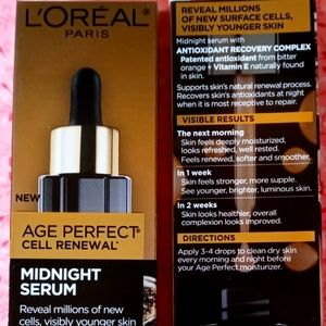 L'Oreal Age Perfect Cell Renewal Midnight Serum x 2 Bottles